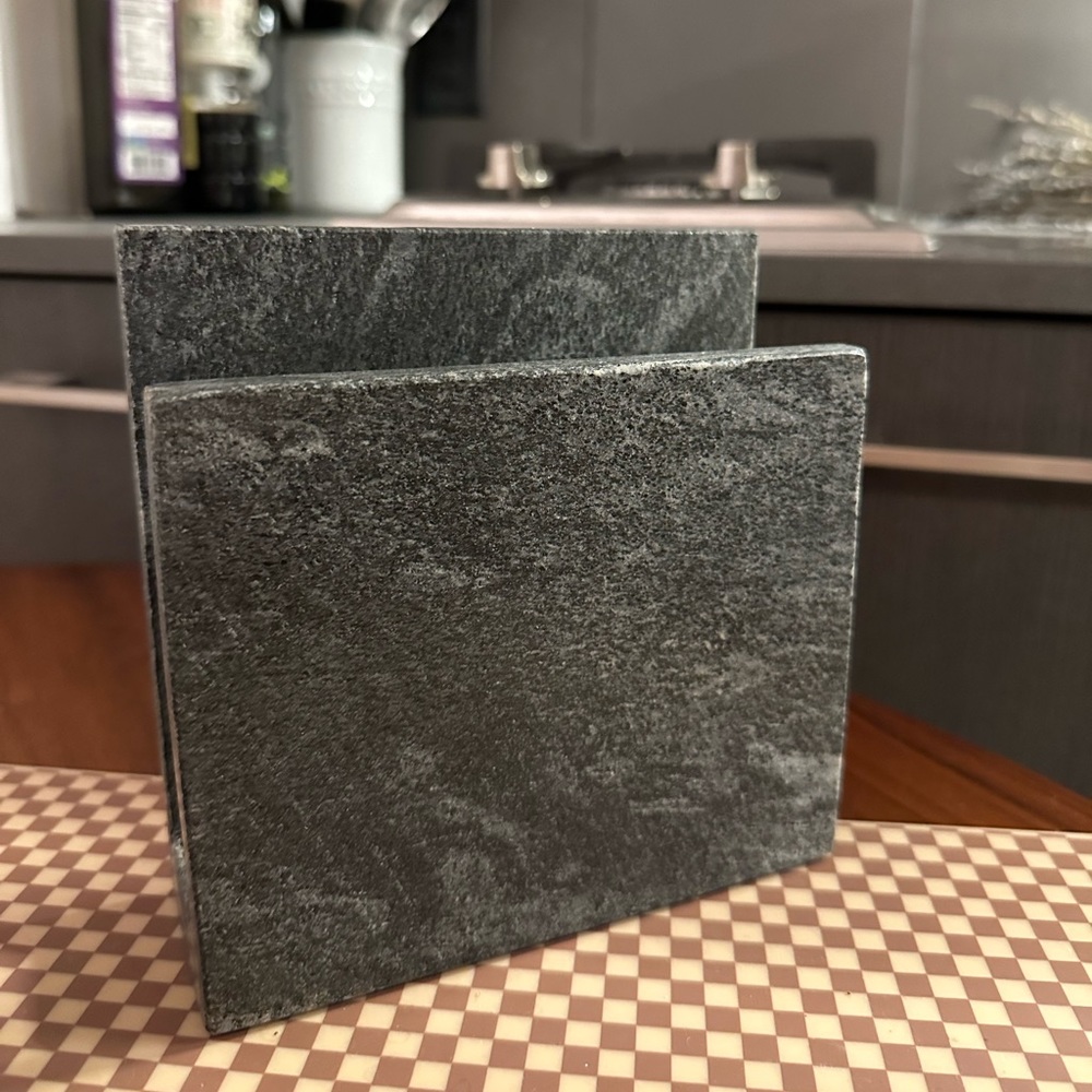 Threshold marble napkin holder (gray)